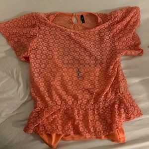 Orange blouse with slip size S